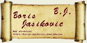 Boris Jasiković vizit kartica